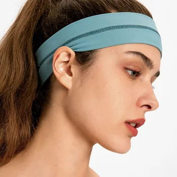 Qeedns 2022 Yeni Yoga Spor saç bandı Kadın Ter Emici Elastik Koşu Terlemeyi Önleyici Bant Spor Yoga saç bandı