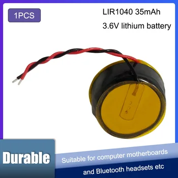 1 ADET LIR1040 tel ile Şarj Edilebilir Lityum Pil 3.6 V 35mAh TWS Bluetooth Kulaklık