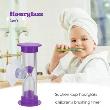 3 Dk Mini Kum Saati Duş / Çocuk Diş Fırçalama Zamanlayıcı Vantuz ile kurşunsuz Zaman Kum Saati Termometre Saat Saatler