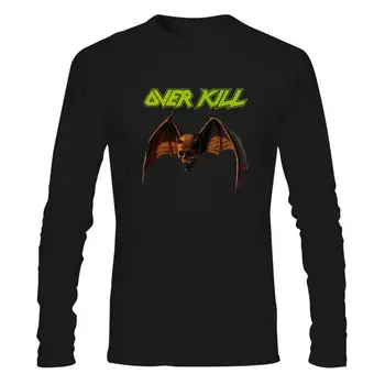 Erkek Giyim Yeni Popüler Öldürmek Overkill Metal Rock Grubu siyah tişört Boyutu S - 2XL Ucuz Satış %100 % Pamuklu T erkek çocuklar için tişörtler