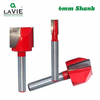 LAVIE 6mm Shank Ahşap Temizleme Alt Bit Düz Yönlendirici Bit Temiz freze kesicisi Ağaç İşleme Uçları Güç Makinesi MC06030