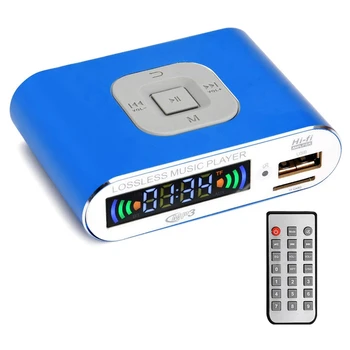 Bluetooth 5.0 Ses Alıcısı, MP3 Dijital Müzik Çalar, FM Radyo, SD Kart / USB Oynatma 3.5 Mm Ses Çıkışı (Mavi)