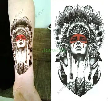 Su geçirmez Geçici Dövme Etiket Seksi Kız Totem Büyük Boy Kabile Dövme Çıkartma Flaş Dövme Sahte Dövmeler Erkekler Kadınlar için