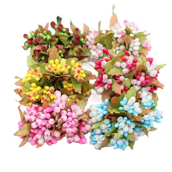 10 adet Retro Tarzı Ercik yapay çiçekler düğün buketi Parti Dekorasyon DIY Ponpon Çelenk Dekoratif Simülasyon Çiçekler