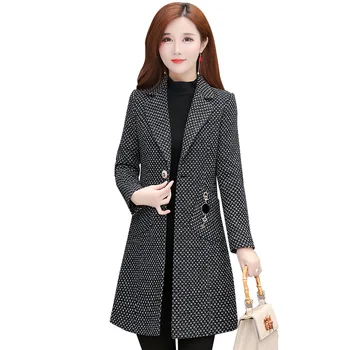 2020 sonbahar ve kış ceket kadın uzun kollu yeni ceket sıcak uzun kollu yaka mizaç kadın popüler ceket ceket h0013