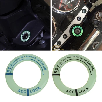 1 adet Yeni Araba Glow Anahtarlık Delik Sticker Lumunous Kontak Anahtarı Kapağı Motosiklet Çıkartması Evrensel