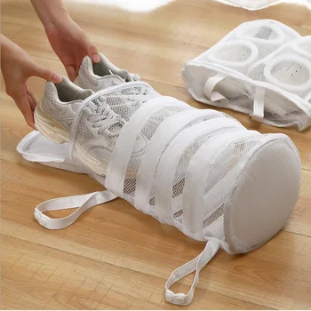 Ayakkabı Çamaşır Torbaları Spor Ayakkabı Örgü çamaşır torbası Dayanıklı Fermuar Ayakkabı Temizleme Yıkama Makinesi Kurutma Makinesi Net Koruyucu Örme Çorap Ayakkabı