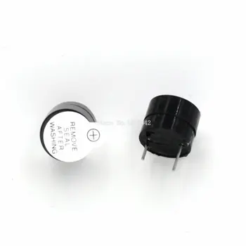 10 Adet / grup 12V Mini Manyetik Aktif Buzzer Alarm Zil Siyah KÜLÇE 9.6 mm Yeni