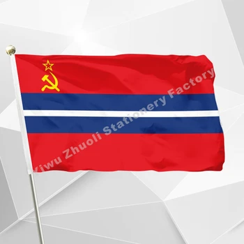 Orijinal Rusya SSCB Bayrağı Kırgız SSR 3x5Foot 90x150 cm 100D Polyester Ücretsiz Kargo