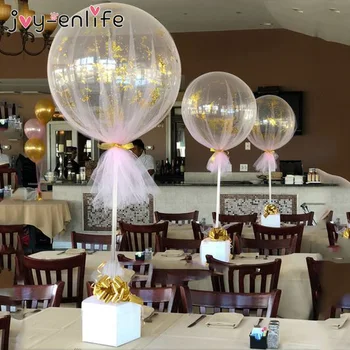 6 takım Balon Tutucu Standı çubuk balon Standı Bardak Seti Masa Centerpieces Düğün Balon Süslemeleri Parti Malzemeleri