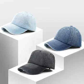 Unisex Vintage Yıkanmış Denim beyzbol şapkası Nefes Halkalar Boş Casquette Açık Spor Ayarlanabilir Snapback Kamyon Baba Şapka