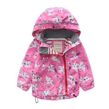 2020 Toddler Kız Ceket Ve Mont Unicorn Çiçek Desen Çocuklar Rüzgarlık Ceketler Sonbahar kışlık ceketler Erkekler İçin Çocuk Ceket