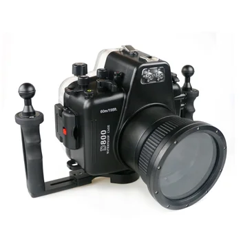 Tüplü Dalış Kamera su geçirmez muhafaza Nikon D800 D800E D810 kamera çantası Sualtı Eylem Fotoğrafçılığı Geçirimsiz Kılıf Kapak