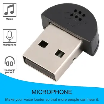 Süper USB Mini hafif USB 2.0 mikrofon MİKROFON ses adaptörü 100-16kHz PC Notebook Laptopest için