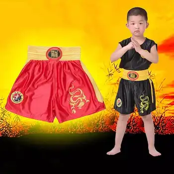 Yeni Unisex Boks Üniforma Sanda Takım Elbise Kung Fu Üniforma Bruce Lee Wushu Giyim Dövüş sanatları Performans Kostüm Çocuk Yetişkin için