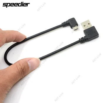 25 CM kısa 90 Derece Sol Sağ Açılı USB 2.0 A erkek mikro usb B Erkek Kablo Sağ Sol Açı Veri Sync ve Şarj Genişletici
