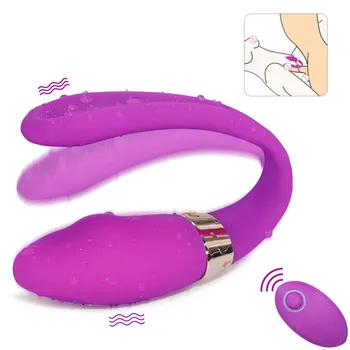 U Tipi Uzaktan Kumanda Çift Vibratörler Kadın G Noktası Klitoris Stimülatörü Masaj Giyilebilir Yapay Penis Vibratör Seks Oyuncakları Kadınlar İçin