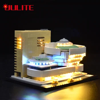 Led ışık Kiti 21035 Mimari Solomon R. Guggenheim Müzesi DIY oyuncak seti (Dahil Değildir Yapı Taşları)