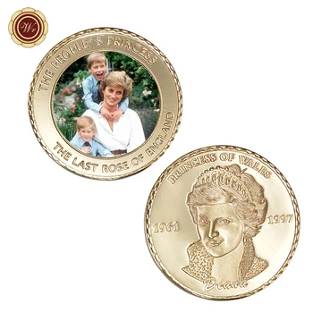 İNGILTERE Festivali Hatıra Sikke Ev Dekoratif Prenses Diana 24 k altın madalyonlar Metal El Sanatları Koleksiyon Hediye Sikke Değer Koleksiyonu