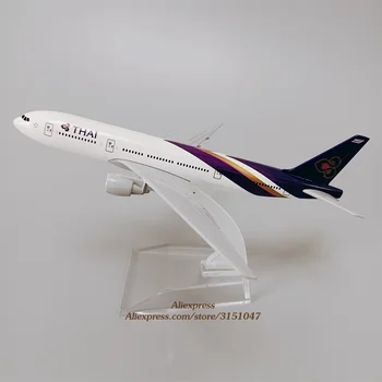 Alaşım Metal Hava Tay B777 Havayolları Uçak Modeli Tayland Boeing 777 Airways Hava Uçak Modeli Diecast Ölçekli Uçak Hediyeler 16 cm
