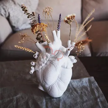 Vücut Sanatı Heykel İnsan şeklinde Kalp şeklinde Saksı Reçine Anatomi Kalp şeklinde Vazo Masaüstü Süs Sanat Tarzı Kroki Heykel