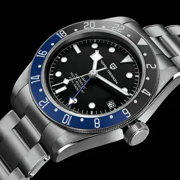 PAGANI tasarım 2022 Yeni erkek Saatler BB58 GMT Mekanik Kol Saati Otomatik İzle Erkekler İçin Paslanmaz çelik 20Bar Dalgıç Işık
