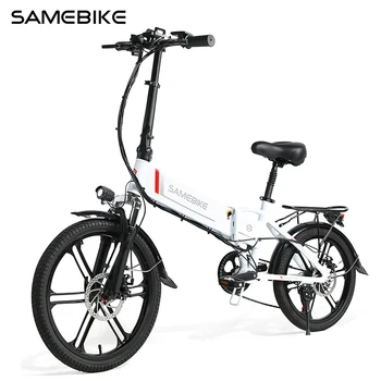AB Stok Orijinal SAMEBİKE 20LVXD30 Bisiklet Katlanır Akıllı Elektrikli Bisiklet E-Bisiklet 48 V 10.4 AH 350 W 20 inç 35 km/saat ile AB Tak