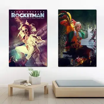 Elton John Klasik Rock Yıldızı Bant Tuval sanat posterleri ve Duvar sanat resmi Baskı Modern Aile yatak odası dekoru Posterler