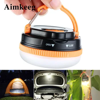 3W Mini taşınabilir kamp ışıkları açık su geçirmez süper parlak kamp çadır lambası kanca ile USB şarj edilebilir ışık pil ışığı