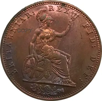Birleşik Krallık 1831 1/2 Penny - William IV Kırmızı Bakır Kopya Paraları