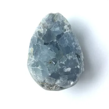 Toptan kristal taş mineraller numune doğal mavi selestit küme geode ev dekorasyon için
