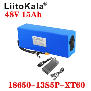 LiitoKala 48V 15AH pil paketi 48V 15AH 1000W Elektrikli bisiklet pil 48V lityum iyon batarya 30A BMS ve 2A Şarj Cihazı