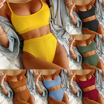 Push Up Mayo Kadınlar Mayo Seksi Mikro Bikini Moda Bayan Düz Renk Bikini Pad Mayo Mayo Beachwear Seti
