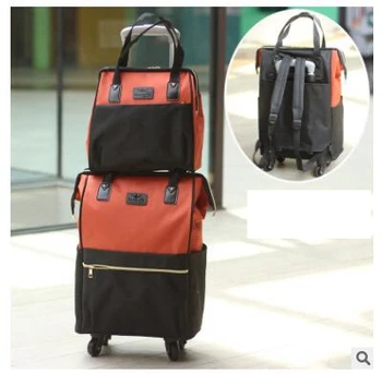 Marka 20 İnç Kadın bagaj çanta seti Arabası Çantası seyahat el çantası spinner Bavul Seyahat Haddeleme Çanta Bagaj çantası Seyahat çantası tekerlekler