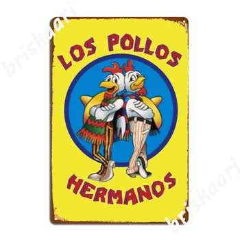 Los Pollos Hermanos Poster Metal Plak Vintage Garaj Kulübü Duvar Mağara Boyama Dekor Tabela Posterler