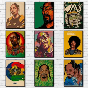 25 Tasarımlar Rapçi Snoop Dogg Kraftpaper Posteri Alternatif Soyut Sanat Boyama Komik Duvar Sticker Kahve Evi Bar için