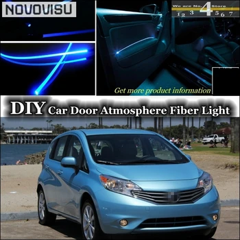 NOVOVISU Nissan Versa Için Not / Ton ıç Ortam Işığı Ayar Atmosfer Fiber Optik Bant ışıkları Iç Kapı Paneli