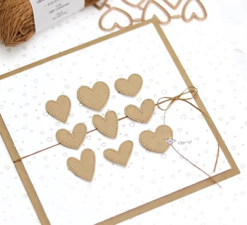 Yeni Aşk noktalı kalp metal Kesme Ölür Şablonlar DIY Scrapbooking Kağıt / fotoğraf Kartları Kabartma Ölür