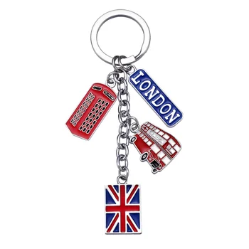 İngiltere Bayrağı Metal Anahtarlık Hatıra Anahtarlık İngiliz Londra Tarzı Anahtarlık araba anahtarlığı Çanta Takılar İngiliz Tema Anahtarlık