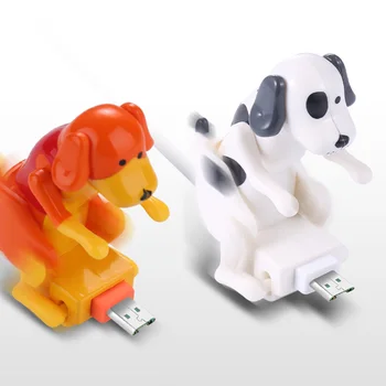 Küçük Kaçak Köpek Mikro USB Şarj Kablosu Apple Android Telefon için Taşınabilir Sevimli Köpek Smartphone Şarj Hattı Prank Hediyeler