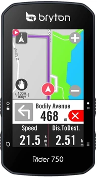 BRYTON BİNİCİ 750E GPS DÖNGÜSÜ BİLGİSAYAR Desteği Kablosuz GPS GNSS / ANT + Bluetooth Küresel Hız Ritim Kalp HızıPortuguese / EN / ES