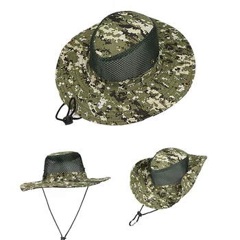 Taktik Kamuflaj Kap Askeri Şapka Ordu Kapaklar Erkekler Kadınlar Açık Spor Güneş Boonie Kova Balıkçılık Avcılık Tırmanma Şapka