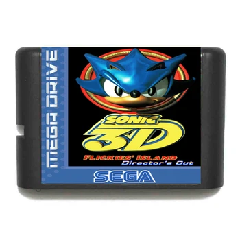 Sonic 3D Flickics ' Ada 16 bit MD Oyun Kartı İçin Sega Mega Sürücü Genesis