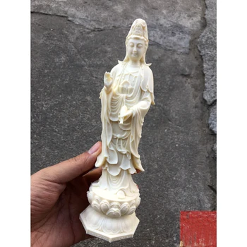 20 cm EV OFİS Şirketi DÜKKANI ARAÇ emniyet sağlık ıyi şanslar Etkili koruma Guan yin bodhisattva buda oyma heykeli