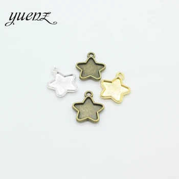 YuenZ 15 adet 3 Renk Antik gümüş renk yıldız Charms Kolye Takı Yapımı için DIY El Yapımı Zanaat L301