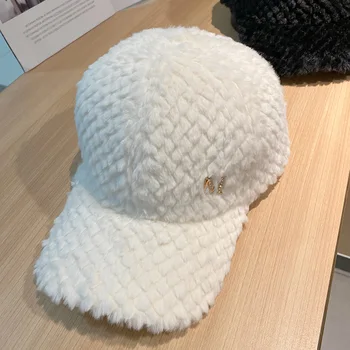 2021 Sonbahar ve Kış Yeni beyzbol şapkası Bayanlar Peluş Kalın Sıcak Kapaklar Sokak Rahat Moda Açık Seyahat Tüm Maç güneş şapkası