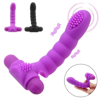Klitoris Stimülatörü Vajinal Masaj Parmak Kol Vibratör Kadın Masturbator ile 10 Güçlü Titreşim Seks Oyuncakları Kadınlar İçin