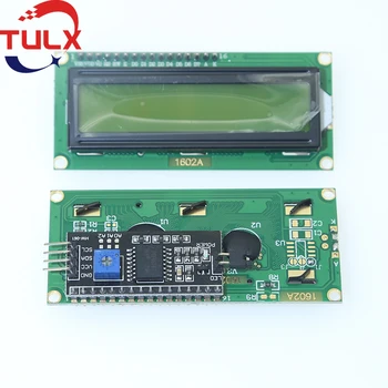 LCD1602 1602 LCD Modülü Mavi / Sarı Yeşil Ekran 16x2 Karakter LCD ekran PCF8574T PCF8574 IIC I2C Arayüzü 5V Arduino için