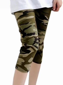 YSDNCHI Kamuflaj Tayt fitness pantolonları Kadın Tayt Pantalones Baskı Legging Yaz Yumuşak Deri Tayt Şerit Bayan Kapriler