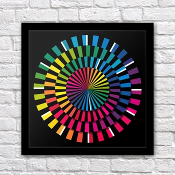 Spektrum Tasarım Altıgen duvar saati Renkli Modern Masa Saati Sanat Saati Zamansız Saatler İlginç El Sanatları Masa Saati